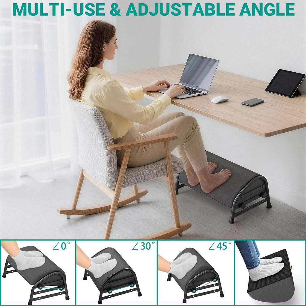 YEASHEIN Adjustable Foot Rest for Under Desk at Work, Ergonomic Foot Stools - Image 4