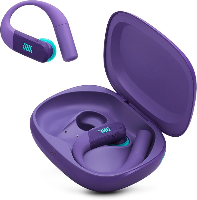 JBL Endurance Peak 4 - Cancelling Sport Earbuds - Purple | Adaptive Noise Cancelling with Smart Ambient, IP68 water and dust proof, Secure fit with TwistLock design by JBL