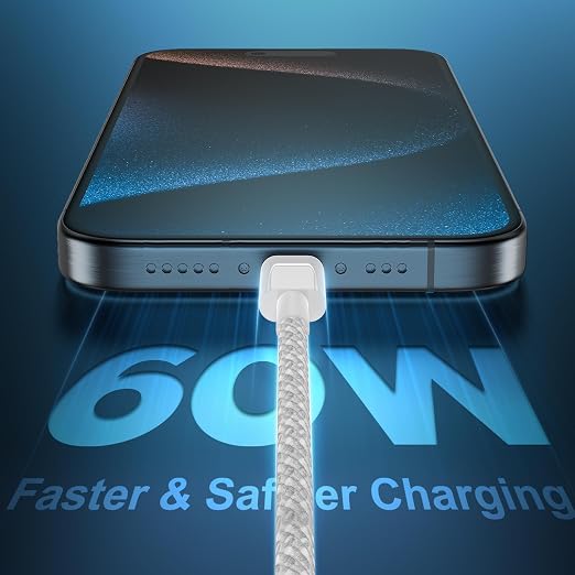 UCALMA USB C to USB C Cable [6FT+6FT+10FT] 3Pack 60W Long iPhone 17 16 15 Charger Cord Type C to C Cable Fast Charging for Apple iPhone 17 16 15 Pro Max Plus/MacBook Air/iPad Air/Samsung Galaxy - Image 2