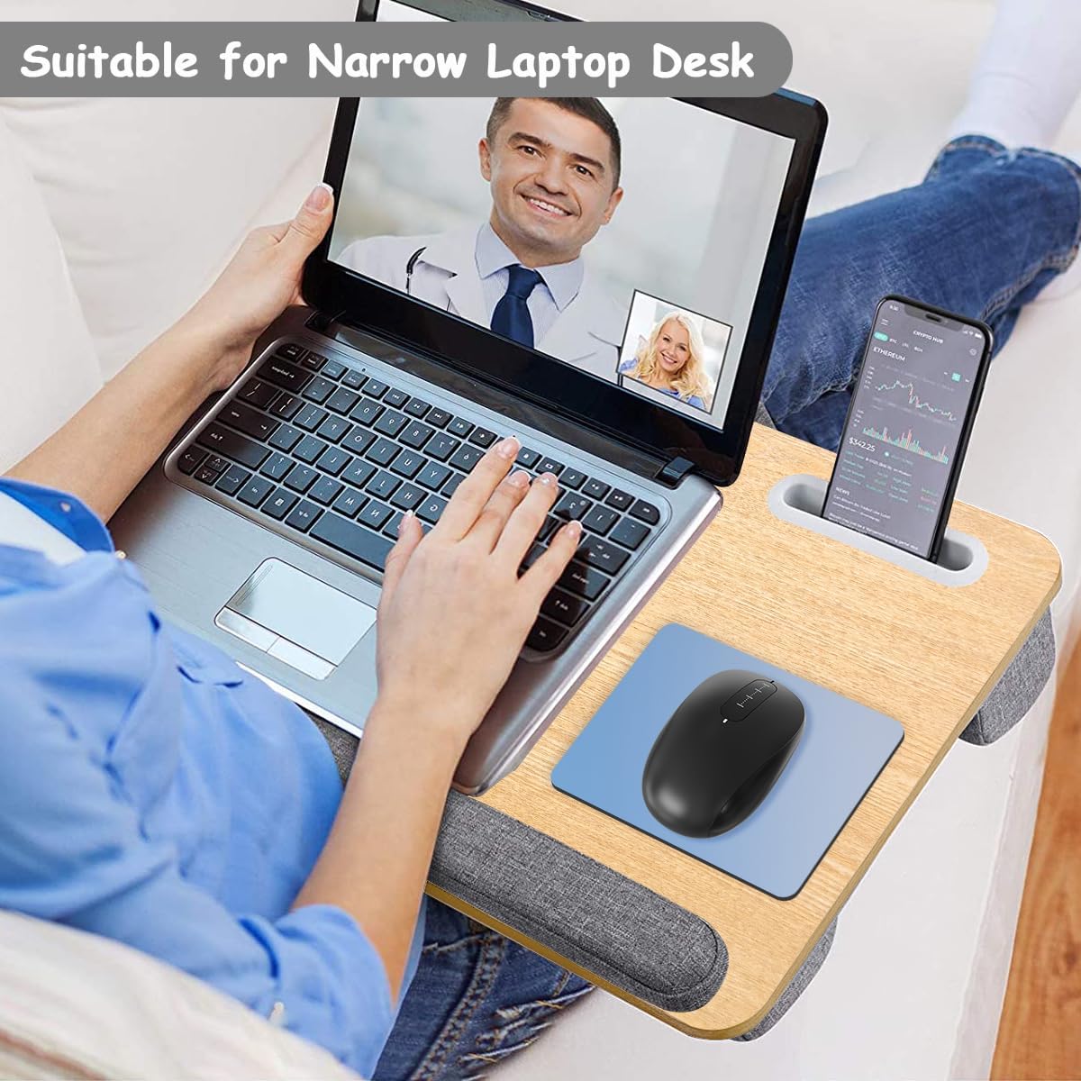 Small Mouse Pad, 5 x 6 Inch Thick Rubber Premium-Textured Non-Slip Portable & Washable Mini Mouse Mat for Women Men Wireless Laptops Keyboard Tray Gaming Work Travel,Gradient Azure - Image 5