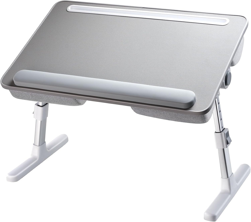 HUANUO Laptop Bed Lap Desk with Adjustable Height and 35° Tilt, Grey - Image 8