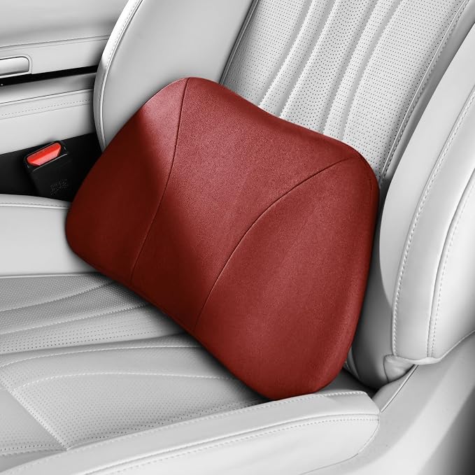 Lumbar Support Pillow,Back Pain Relief Cushion,fits tightly around the waist,Memory Foam,Skin-friendly Suede Fabric,fit Car Drive,Office chair,Rest seat,Improve Posture,Portable,15.5''Lx 8.7''H by -----------------