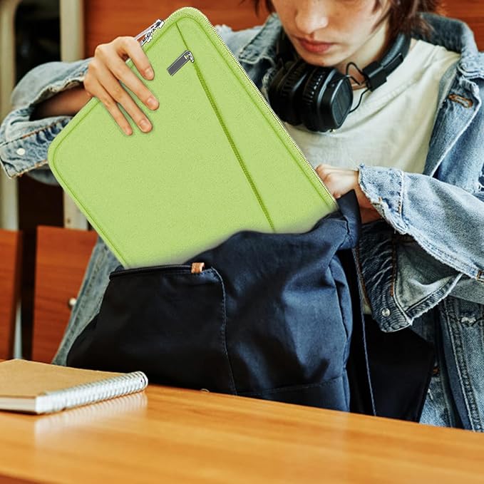 Laptop Case 15.6 inch, Slim Computer Carrying Bag Protective Cover Briefcase with Front Pocket, Durable Laptop Cover for 15-16 Inch HP, Dell, Lenovo, Asus, Notebook, Light Green - Image 6