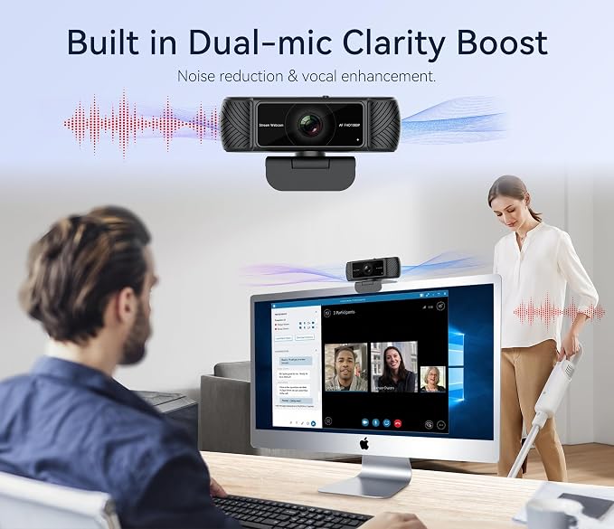 Streaming Webcam for PC, 1080P Computer Web Camera with Microphone | Built in Privacy Cover, AutoFocus, Auto Light Correction, Plug and Play, USB HD Web Cam for Laptop, Desktop, Mac, Zoom - Image 5