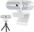 2K Webcam for PC, Webcam with Microphone and Tripod, Auto Light Correction, USB Camera Plug and Play, 90° Wide FOV, Privacy Cover, Works with Skype, Zoom, Meet, Teams, PC, Laptop, Mac, Tablet by MOERTEK