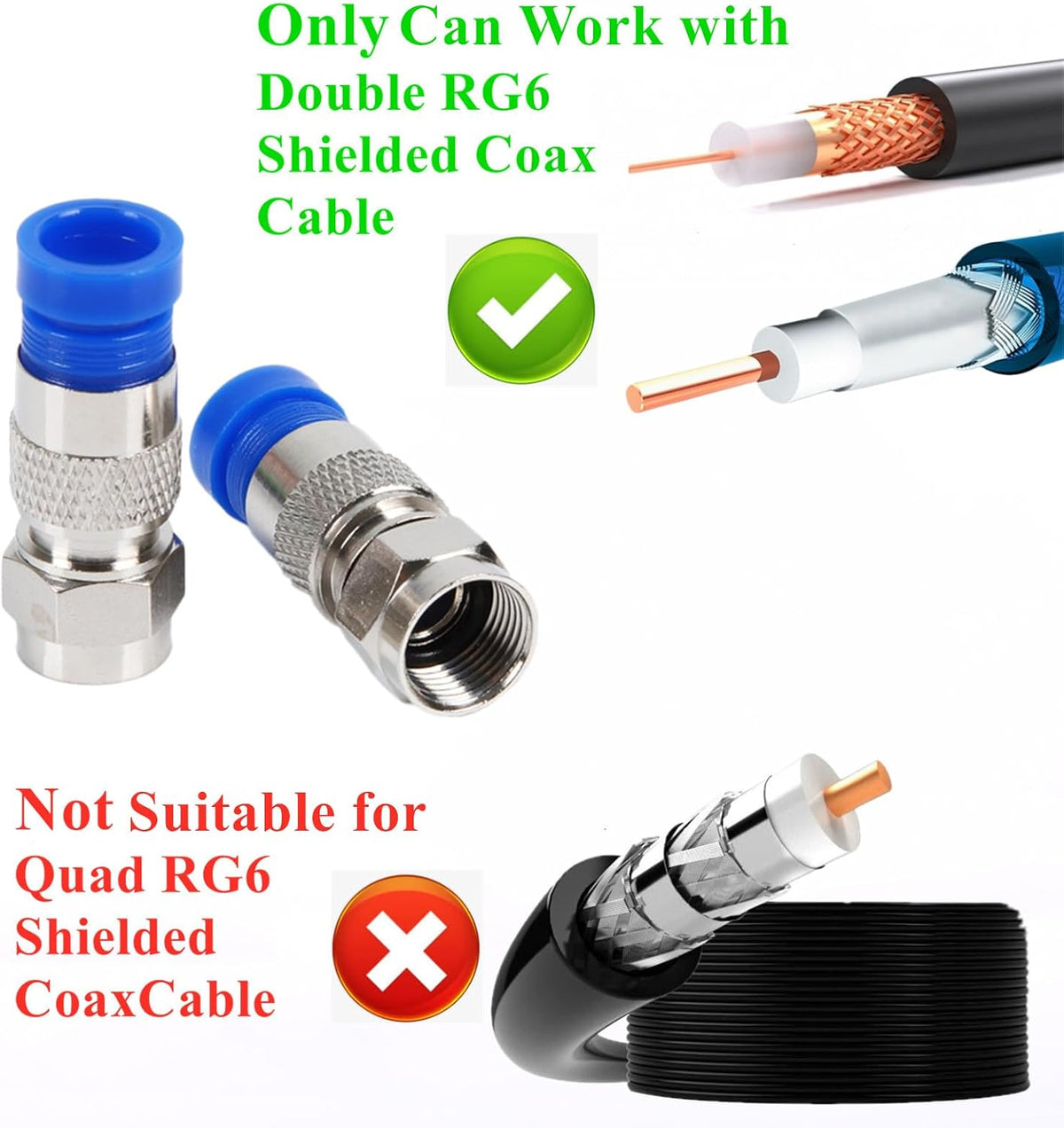 Gaobige Coax Cable Crimper Tool Kit, rg6 rg59 Coaxial Compression Tool - Image 4