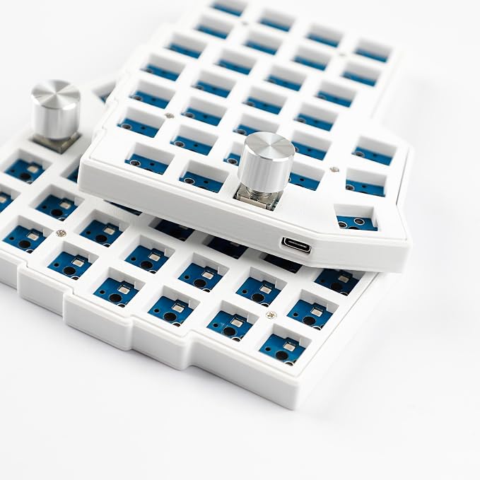 YMDK BORNE Knob Corne4×6 Layout 58 Keys Ergonomic Wired Hot-swap Split MX Mechanical Keyboard South RGB QMK Vial Programmable - Image 7