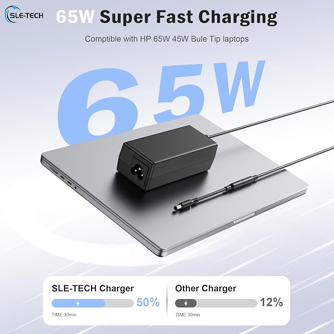 65W 45W Charger Compatible with Dell Inspiron Latitude Vostro XPS | Fits Inspiron 15 3000/5000/7000, Latitude 3410 3420 3510 3511, Vostro 3400 5418, XPS; 19.5V 3.34A, 7.4mm & 4.5mm tips cord - Image 3