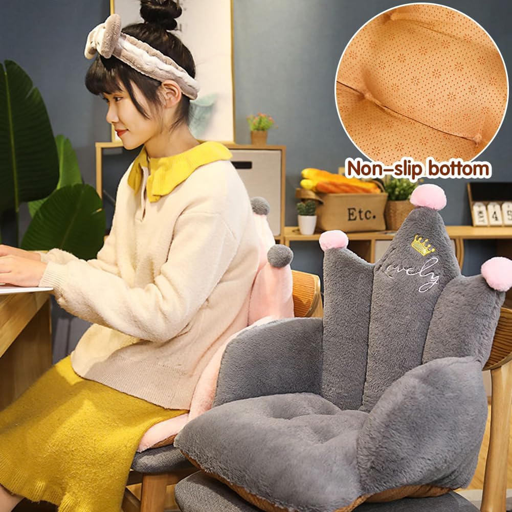 Kawaii Crown Chair Back Cushion Comfy Office Seat Cushions with Armrest Non-Slip Rocking Stuff Pad Desk Chair Pad for Gaming Chairs Dorm Office Room Decor - Image 5