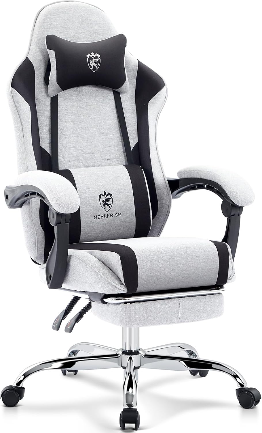 Gaming Chair,Office Chair with Massage,Gel Pad,Grey Black by Morkprism