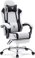 Gaming Chair,Office Chair with Massage,Gel Pad,Grey Black by Morkprism