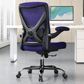 Office Chair: Mesh Ergonomic Desk Chair with 3D Lumbar & Swivel | 330LBS Computer Chair-Executive Task Work Chairs with Flip-up Arms Home Office Desk Chairs Gaming Chair for Long Hour(Purple) by Ergalithic