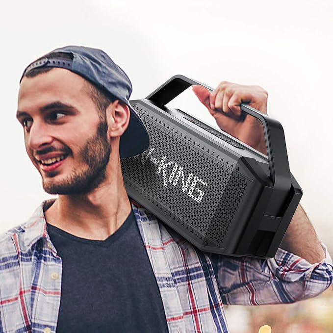 W-KING Loud Bluetooth Speaker, 100W Max IPX6 Portable Waterproof Outdoor Speakers Bluetooth Wireless 108dB Large Rugged Floating Boombox, 60W Deep Bass Subwoofer/40H/TF/AUX/Custom EQ for Party Camping - Image 8
