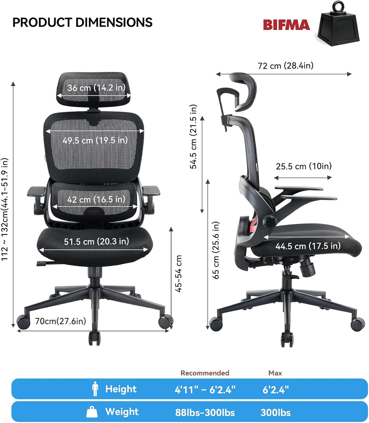 SIHOO B100 SE Ergonomic Office Chair, Desk Chair with Lumbar Support - Image 2