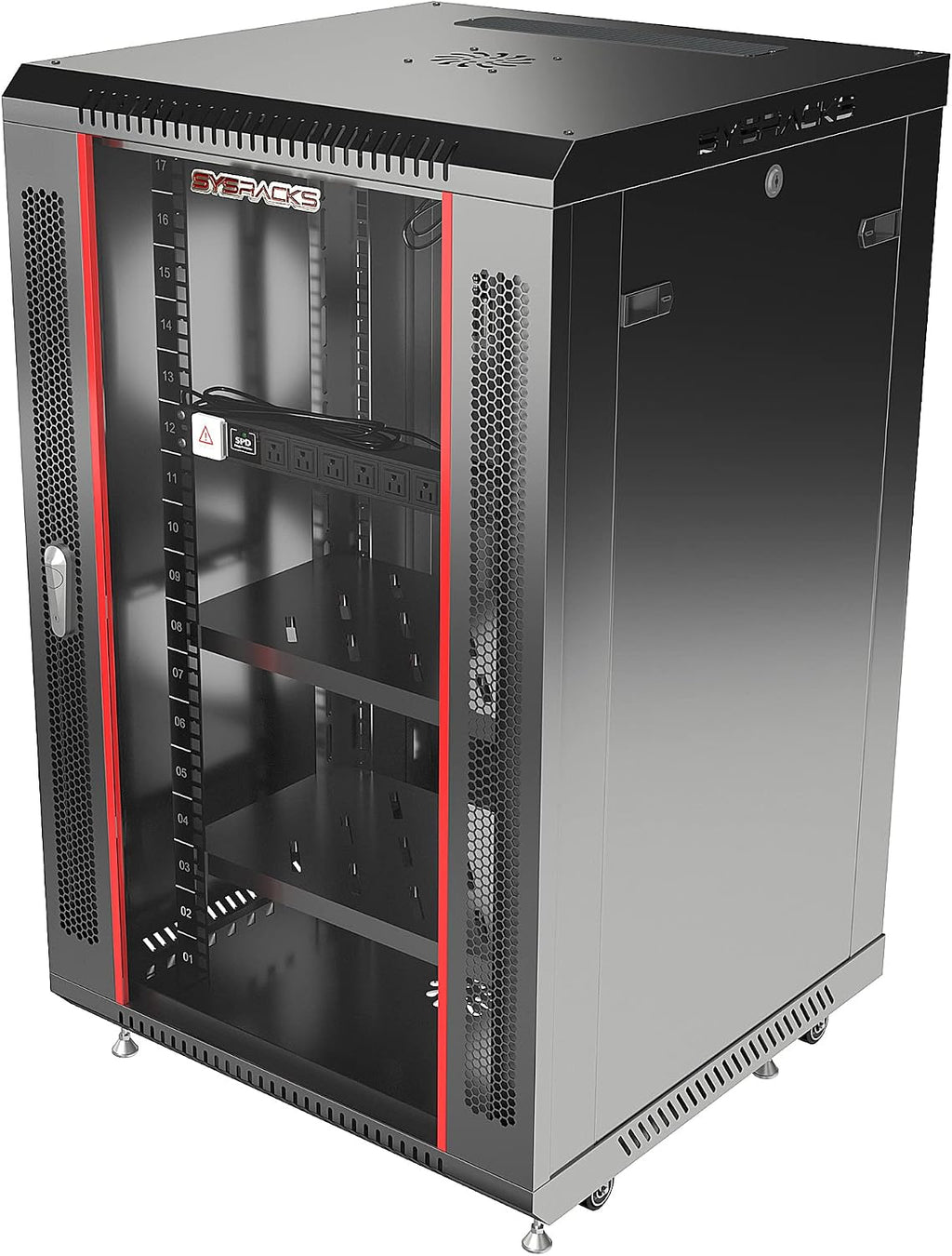 Sysracks 18U Wall Mount Server Rack Cabinet, 18-Inch Deep, Black by Sysracks