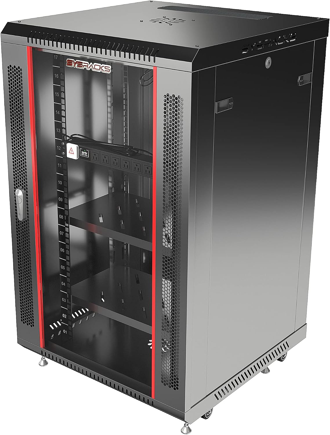 Sysracks 18U Wall Mount Server Rack Cabinet, 18-Inch Deep, Black by Sysracks