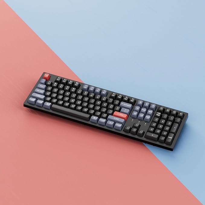 Keychron K10 Pro Wireless Custom Mechanical Keyboard, QMK Programmable Bluetooth 100% Layout with Silent Red Switch White Backlight Compatible with Mac Windows Linux | QMK Programmable Bluetooth/Wired White Backlit with Hot-swappable Silent Red Switch ... - Image 6