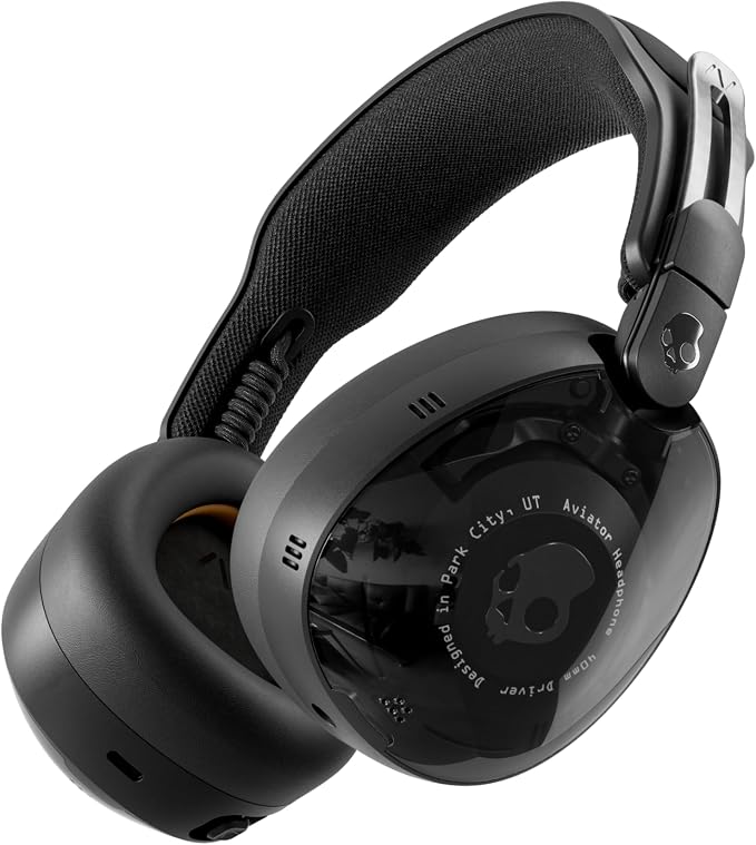 Skullcandy Aviator 900 ANC Noise Canceling Wireless Headphones - True Black | Bluetooth, THX Spatial Audio with Head Tracking, Premium Adaptive Noise Cancellation, 60 Hours Battery, Microphone, Travel by Skullcandy