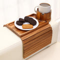 Couch Cup Holder Tray,Fit Sofa Armrests 6.3" and Wider,Acacia by SINWANT