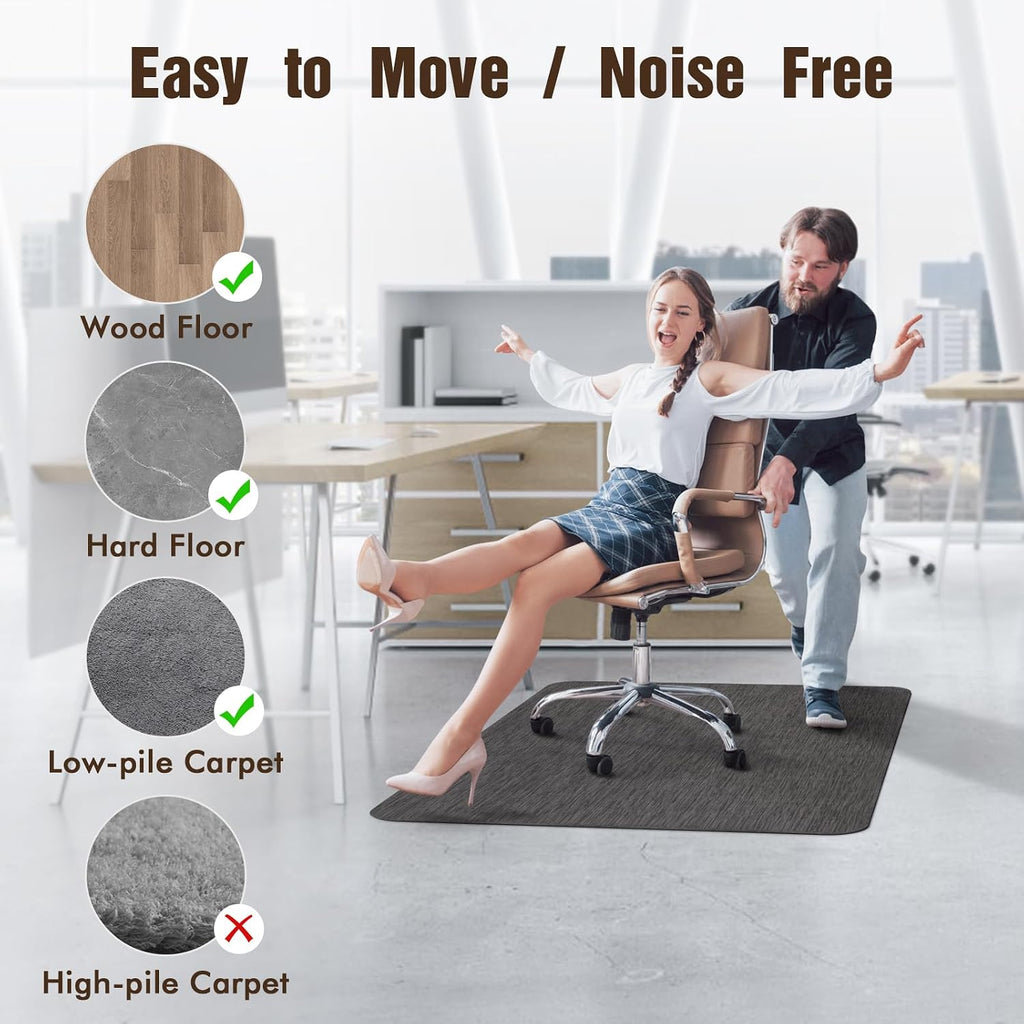 Office Chair Mat for Hardwood Floors, Anti-Slip PVC, 40"x 55" - Image 4