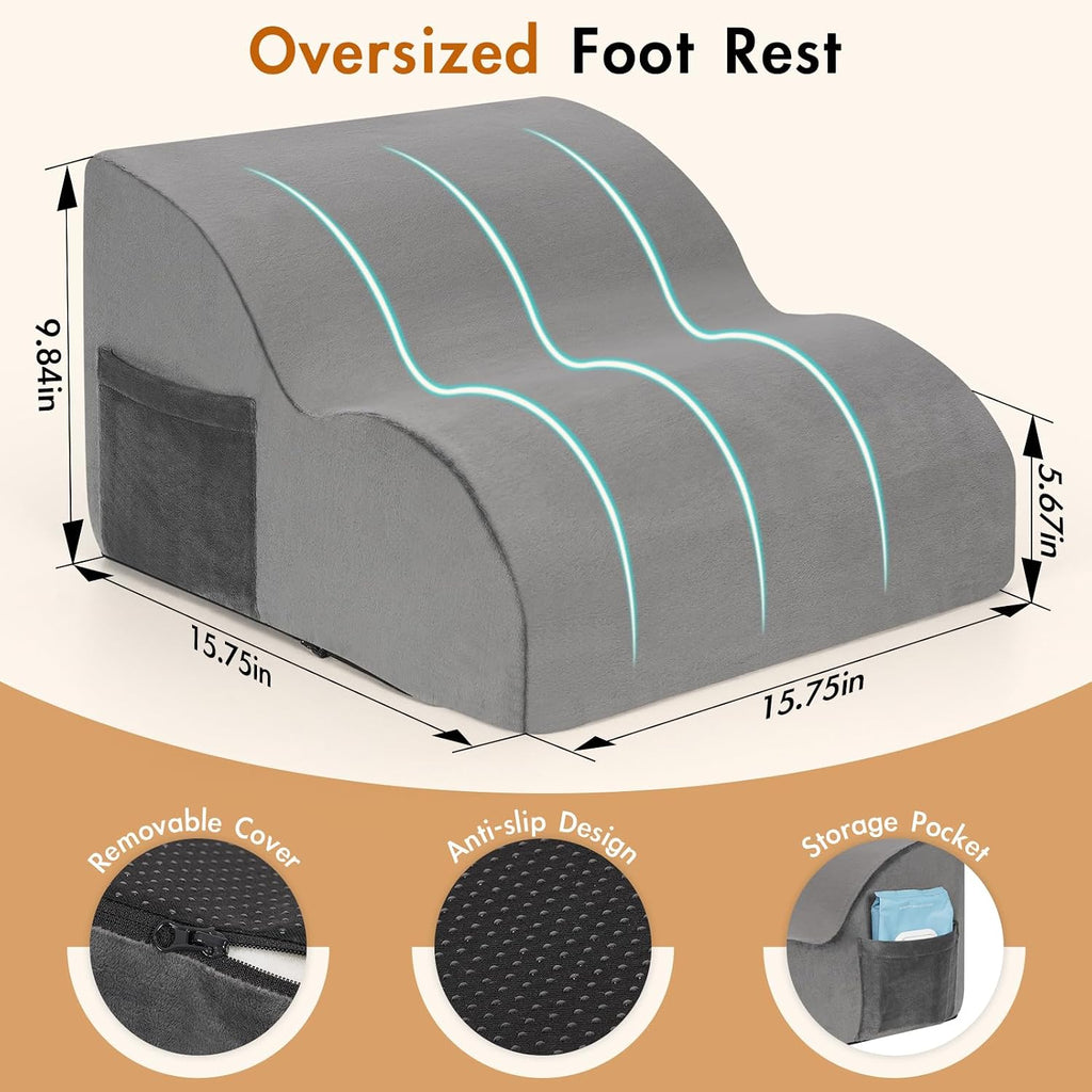 Foot Rest Under Desk,Ergonomic Foot Rest Office Comfort Foot Stool at Work - Image 2