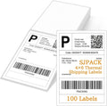 4 x 6 Fanfold Thermal Label,100 Pack Thermal Shipping Labels for FedEx by SJPACK