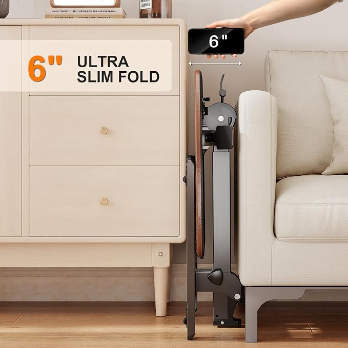 ROMOON Folding Standing Desk with Wheels: No-Assembly, Height Adjustable | Portable Sit-Stand Laptop Cart with Tilt Top, Rolling Computer Table for Home Office, Sofa, Bedroom and Small Spaces, Walnut - Image 6