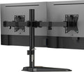 Mount-It! Dual Monitor Desk Stand Mount for 2 Screens VESA 75x75 & 100x100 | For Monitors up to 32”, Height Adjustable with Tilt, Swivel & Rotation by Mount-It