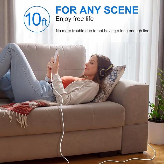 iPhone 17 16 15 Charger Fast Charging USB C Charger Type C Chargers Block | Extra Long 10FT Cable with 3Pack PD 20W USB C Charger Blocks for iPhone 17/17 Pro/17 Pro Max/16/16 Pro/16 Pro Max/15 - Image 6