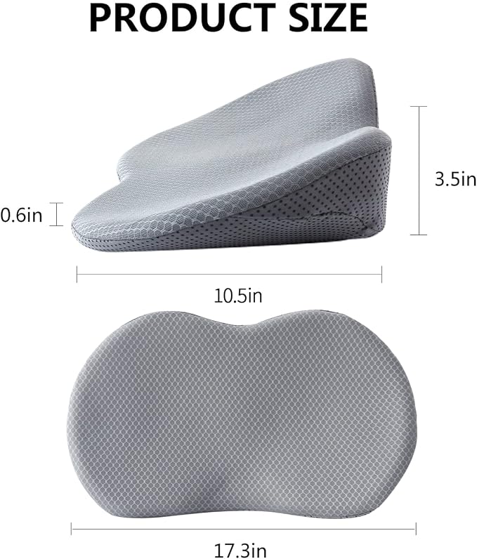 Livtribe Car Seat Cushion - Memory Foam Car Seat Pad - Sciatica & Lower Back Pain Relief - Car Seat Cushions for Driving - Road Trip Essentials for Drivers(Gray) - Image 7