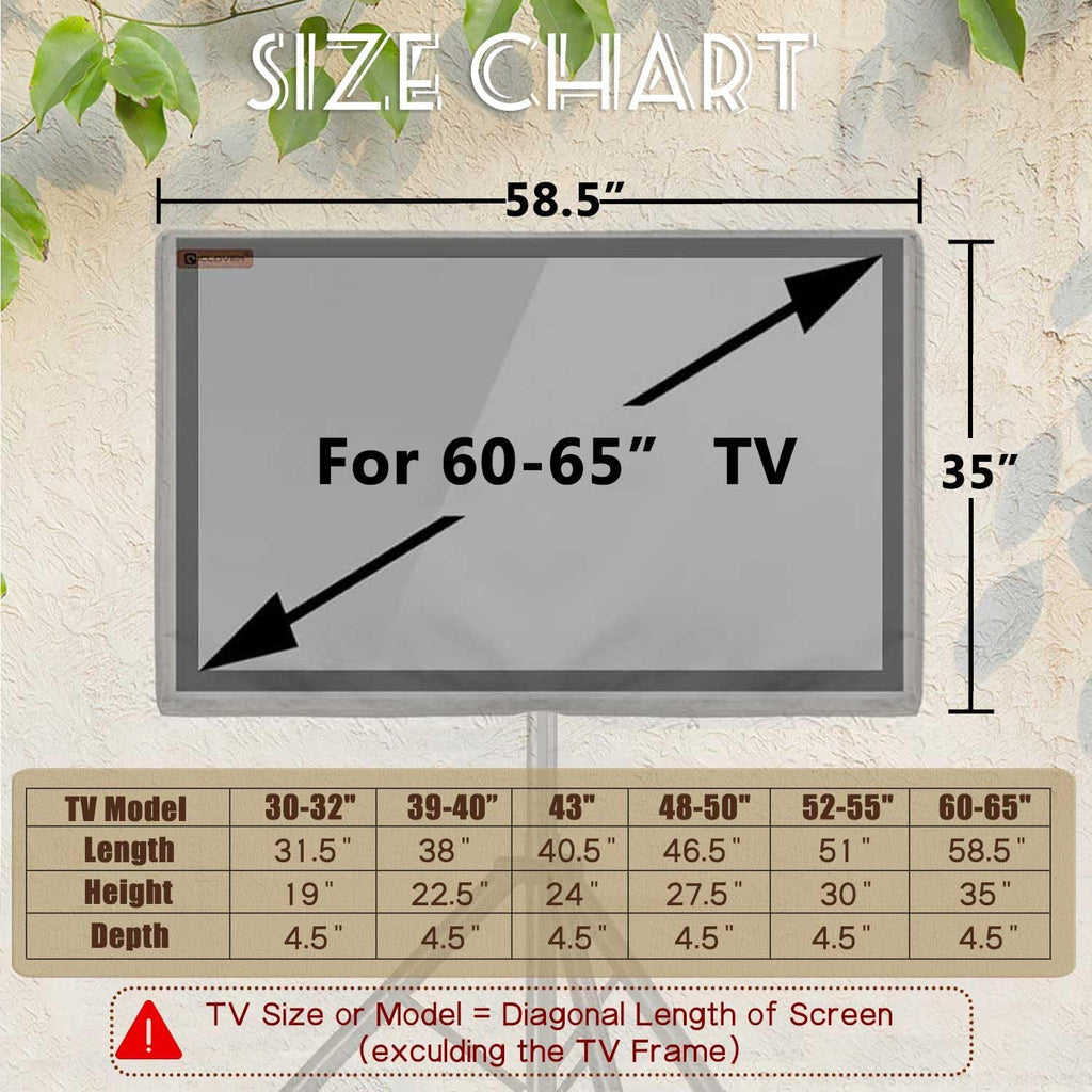 IC ICLOVER 60-65 inch Mobile TV Stand Cover, Floor Stand Outdoor TV Cover - Image 2