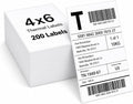4x6 Direct Thermal Shipping Labels, Compatible with Thermal Printers, for Shipping, Mailing, Small Business (200) by ZGZZGZ