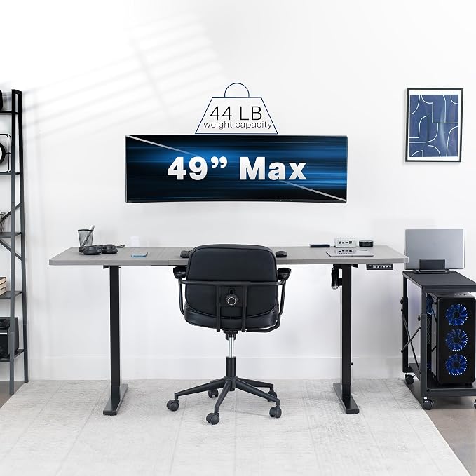 VIVO Single Ultrawide Monitor Wall Mount for Up to 49 inch Screens, Articulating and Height Adjustable, Holds Ultra Wides Up to 44 lbs, Black, MOUNT-WCB01A - Image 6