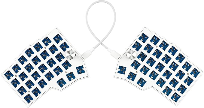 YMDK BORNE Knob Corne4×6 Layout 58 Keys Ergonomic Wired Hot-swap Split MX Mechanical Keyboard South RGB QMK Vial Programmable by YMDK