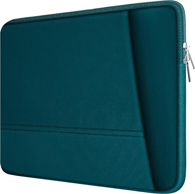 Laptop Case 15.6 inch, Sturdy Portable Monitor Computer Laptop Case, Carrying Sleeve Bag 15.6'' with Pockets for MacBook PC Mac HP Lenovo Dell Asus Xbox Switch, Cyan by TEDNETGO