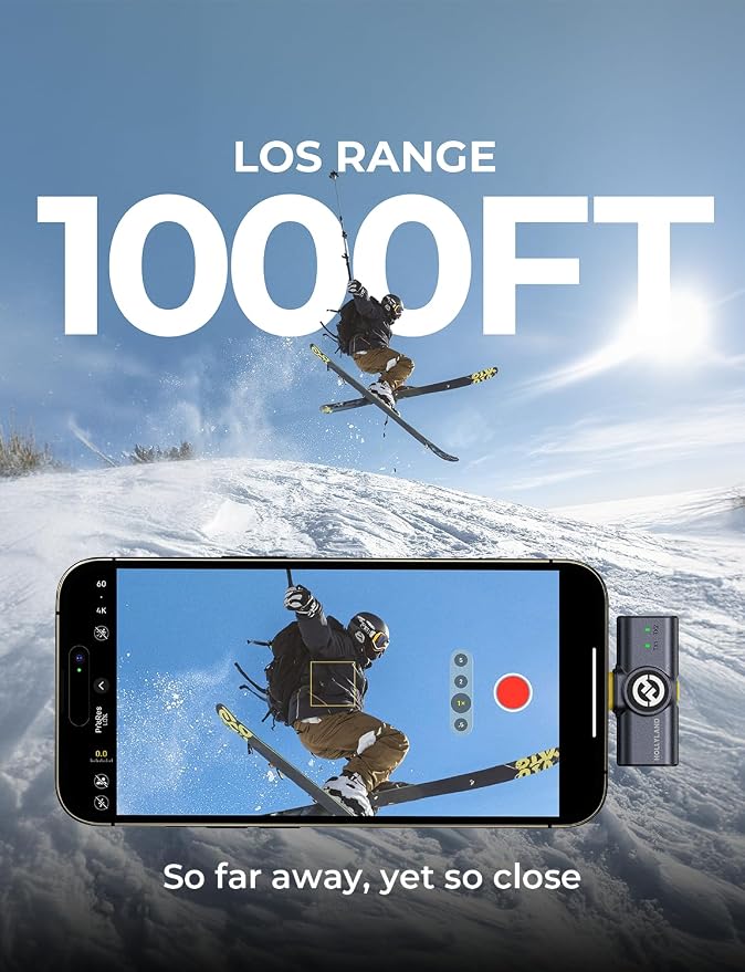 Hollyland Lark M2 Wireless Microphone for iPhone15/16/17&Android, USB C Mini Lapel Microphone Wireless, 1000ft Range, Hi-Fi Audio, Noise Cancellation, 30H Battery for Video Recording, Streaming | 30H Battery for Video Recording, Extended 30 hours of ba... - Image 7