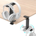 Dual Headphone Stand for Desk, 360° Rotatable & 180° Flippable Holder by Kosker