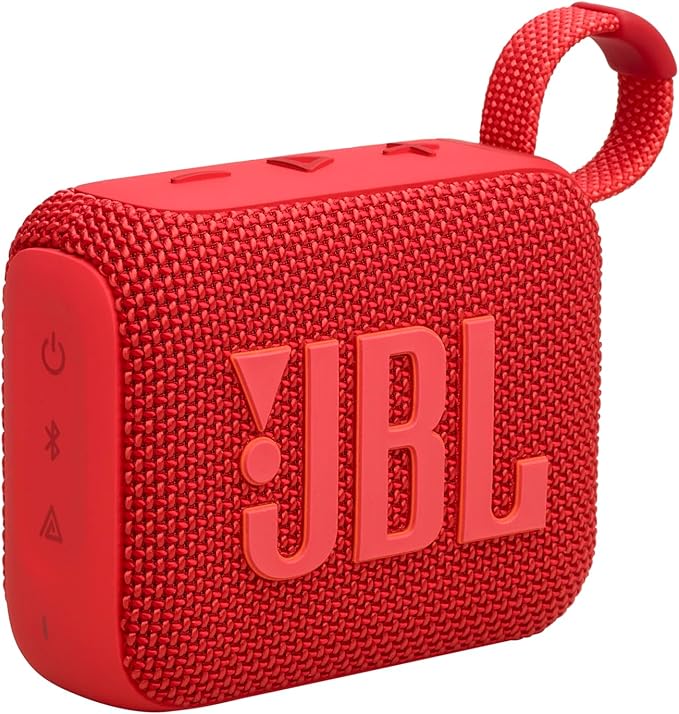 JBL Go 4 - Ultra-Portable, Waterproof and Dustproof Bluetooth Speaker, Big JBL Pro Sound with Punchy bass, 7-Hour Built-in Battery, Made in Part with Recycled Materials (Red) by JBL