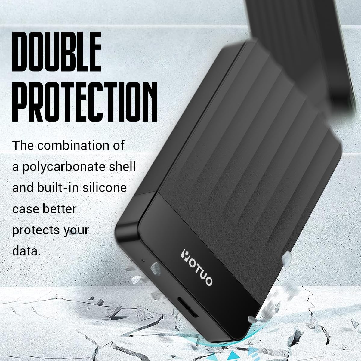 YOTUO 320GB External Hard Drive, Portable Storage Expansion HDD, USB 3.0 & USB-C for PC, Mac, Desktop, Laptop, Smartphone, PS4, Xbox One, Xbox 360, Office & Game, Black - Image 5