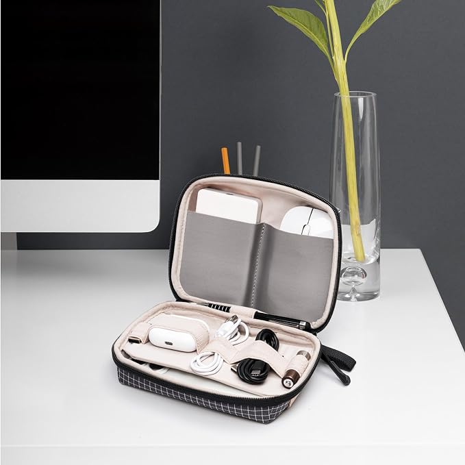 Electronics Organizer Cord Organizer Travel, Small Tech Bag for Cords, Chargers, Power Bank, Earbuds – Portable Cable Pouch for Office, Business Trip, Commute – Water & Scratch-Resistant - Image 7