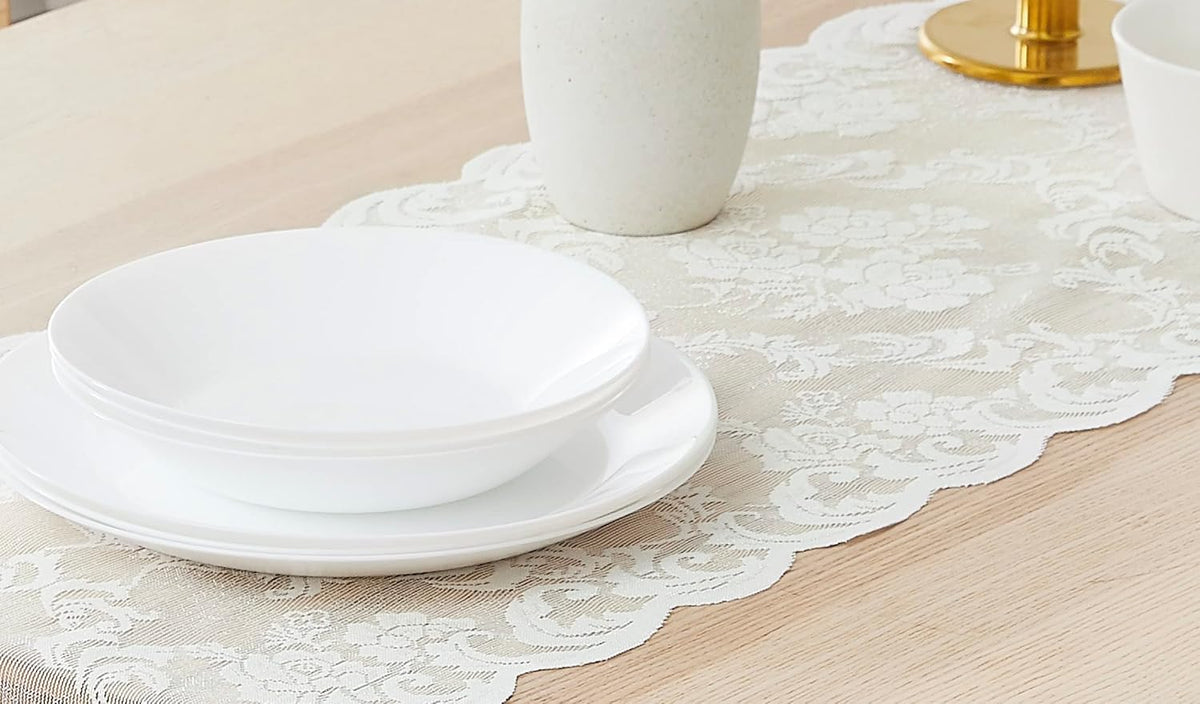 Warm Home Designs 48 Inch Ivory Lace Wedding Table Runner. MTR Ivory 48 - Image 4