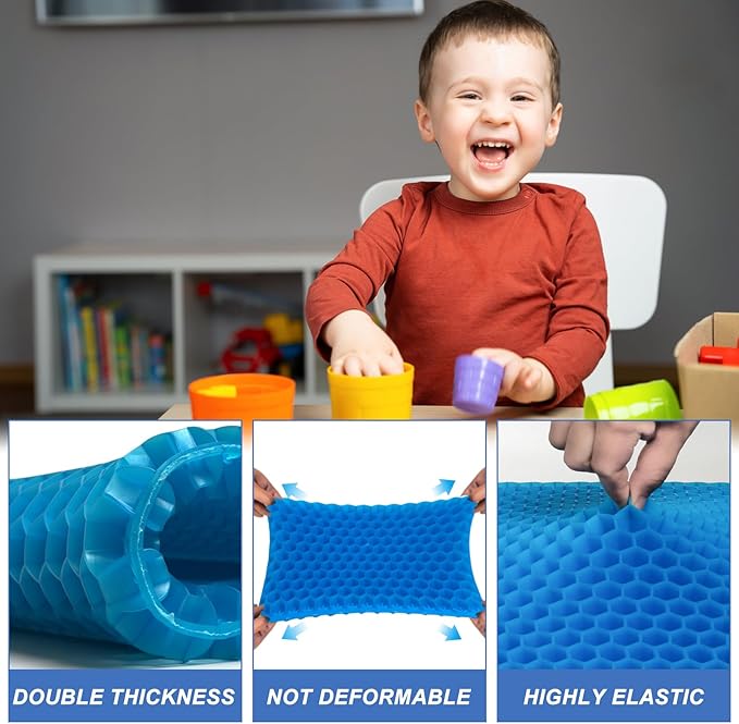 LYUANEC Gel Seat Cushion for Long Sitting - 10" x 7" x 1.4" (Mini) | Zero Gel Cushions for Bicycle Back Seat, Honeycomb Gel Seat Cushion, Ergonomic Silicone Seat Cushion for Kids - Image 4