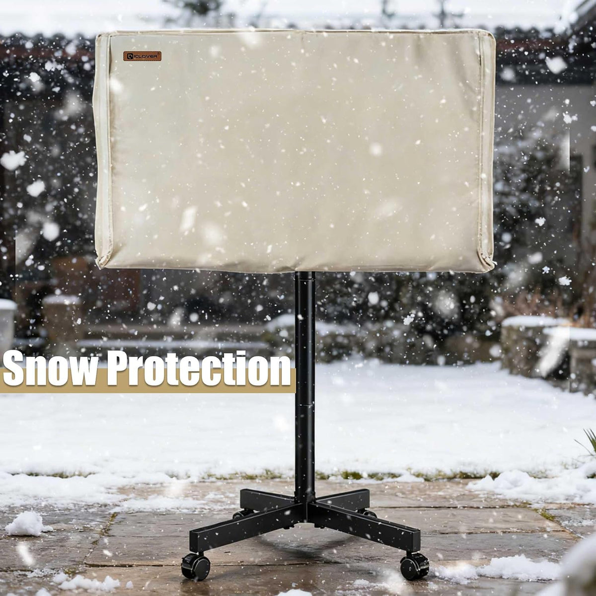 IC ICLOVER 43 inch Mobile TV Stand Cover, Outdoor TV Cover on Rolling Stand - Image 4