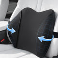 Lumbar Support Pillow for Car Seat – High-Density Memory Foam, Provides Comfort for Long Drivers, Relieves Lower Back Discomfort, Adjustable Strap Stays Put, Fits Most Cars, SUVs & Trucks (Black) by QUTOOL