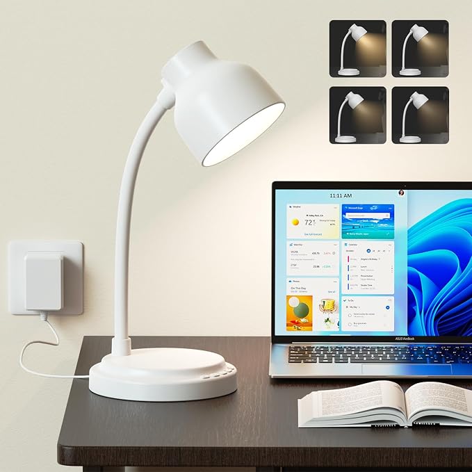 LED Desk Lamp with 96 LEDs,High lumens Table lamp | Desk Lamp for Office Home,4 Brightness Dimmable Flexible Table Lamp,Reading Light for Bedside, Office, and Study Desk Use by RORENSE