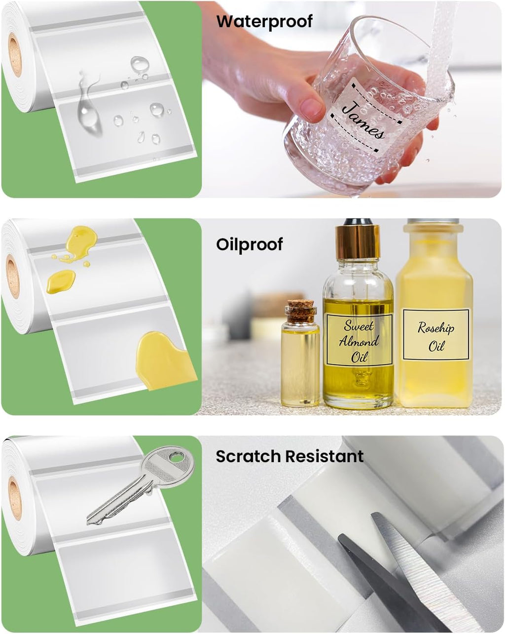 Phomemo Frosted Thermal Labels, 1.57"x1.18", for M110/M100/M220, 230 PCS - Image 4