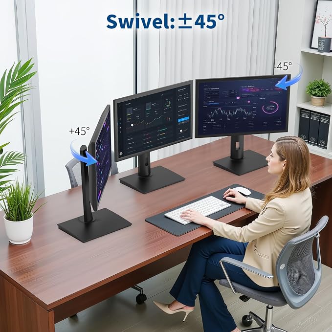Single Vesa Monitor Stand for Monitor 21″ - 24″ Weight 4.8-7.8 lb | Spring-Adjustable Height, Swivel, Tilt, Rotation, Computer Screens Vesa 75x75/100x100 Monitor Desk Mount for Office Home - Image 8