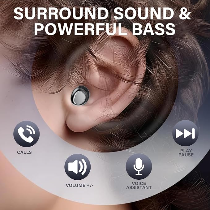Wireless Earbuds, Hybrid ANC 40dB Noise Cancelling Headphones, 55H Playtime, Bluetooth 5.4, 10mm Drivers with 5 EQ, ENC Dual Mic, IPX7 Waterproof, Transparent Mode, Digital Battery Display iOS/Android - Image 9