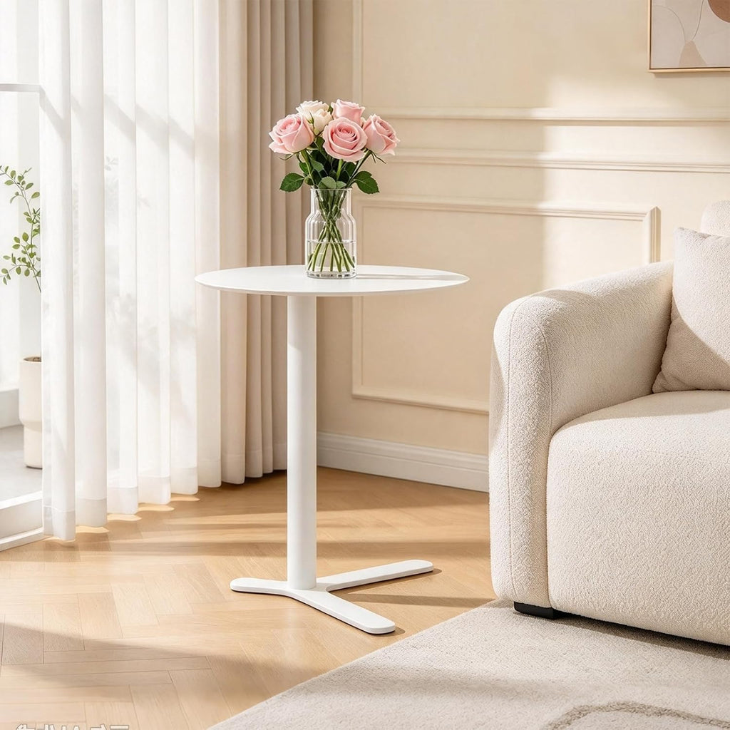 C Shaped End Table Small Round Side Table Living Room, Metal Coffee Table by Generic