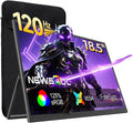 Portable Monitor 18.5'' 120Hz Gaming Monitor, 125%sRGB | 2000:1 | HDR| FreeSync Travel Monitor for Laptop Mac-Book PC, Built-in Stand & Speakers, VESA, USB HDMI Large Second Screen for Game Office by NEWSOUL